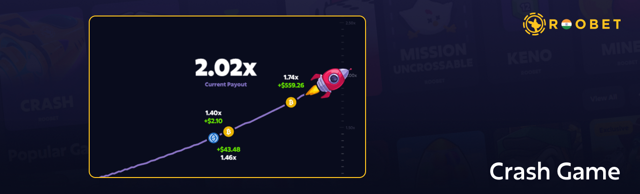 Roobet Crash Game for Indian players